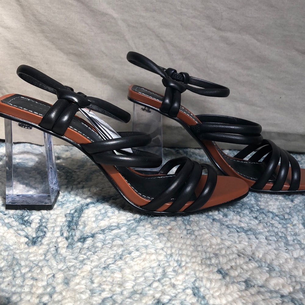 NWT Zara Clear Block Heels